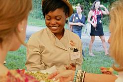 Future Chefs student serving food at party